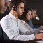 Professional BPO company team managing customer support and operational workflows efficiently in a modern office environment